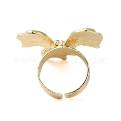 Bowknot Alloy Open Cuff Rings&nbsp;LS-RJEW-U006-05G