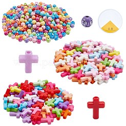600Pcs 3 Styles Opaque Acrylic Beads&nbsp;SACR-PA0001-12