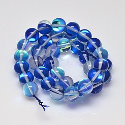 Synthetical Moonstone Beads Strands&nbsp;G-G585-6mm-12