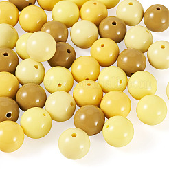 40Pcs 4 Colors Opaque Acrylic Beads&nbsp;MACR-TA0002-98