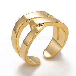925 Sterling Silver Cuff Rings&nbsp;RJEW-H132-01G