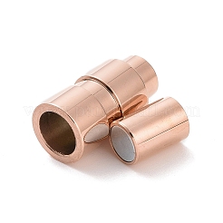 Ion Plating(IP) 304 Stainless Steel Magnetic Clasps with Glue-in Ends&nbsp;STAS-H048-2RG