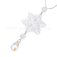 Snowflake Acrylic Hanging Ornaments&nbsp;HJEW-JM02309