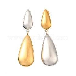 304 Stainless Steel Two Tone Dangle Stud Earrings&nbsp;EJEW-M104-01A-PG