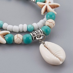 Cowrie Shell Multi-strand Bracelets&nbsp;BJEW-JB04085