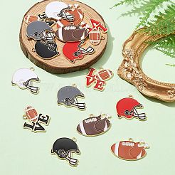 16Pcs 8 Style Alloy Enamel Pendants&nbsp;ENAM-CJ0005-79