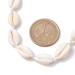 Bohemia Natural Cowrie Shell Beaded Necklaces&nbsp;NJEW-JN04784-03