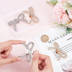 4Pcs 2 Colors Alloy Crystal Rhinestone Wedding Shoe Decorations&nbsp;FIND-CP0001-41A