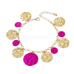 Alloy Textured Disc Tassel Anklets&nbsp;FS-WG7E5E5-01