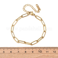 4MM 304 Stainless Steel Paperclip Chain Bracelets&nbsp;SA-CBA4160-22G
