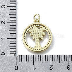 Brass Micro Pave Clear Cubic Zirconia Pendants&nbsp;KK-V010-11G