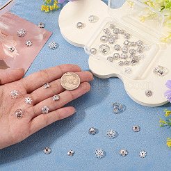 54Pcs 9 Style Brass Bead Caps&nbsp;KK-TA0003-41