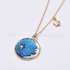 Alloy Enamel Pendant Necklaces&nbsp;NJEW-JN02483