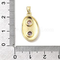 Brass Micro Pave Cubic Zirconia Pendants&nbsp;KK-P336-19G