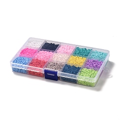 150G 15 Colors Handmade Polymer Clay Beads&nbsp;CLAY-JP0001-12-4mm