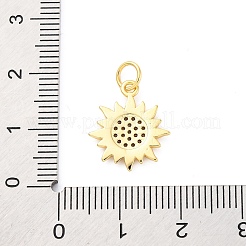 Brass Micro Pave Cubic Zirconia Pendants&nbsp;KK-D325-48G