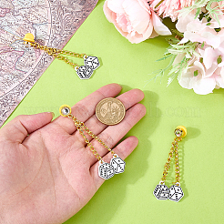 3Pcs Alloy Micro Pave Clear Cubic Zirconia Pin&nbsp;JEWB-FH0003-25B
