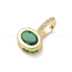 Brass Pave Cubic Zirconia Pendants&nbsp;CU-CBA6980-10G-G