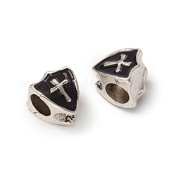 Antique Silver Plated Alloy European Beads&nbsp;MPDL-L030-L01-AS
