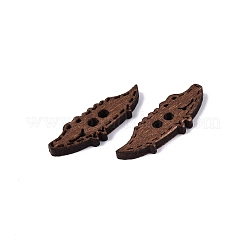 2-Hole Crocodile Wood Buttons&nbsp;BUTT-Q046-01B