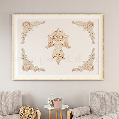 4Pcs Wood Carved Onlay Applique&nbsp;AJEW-DC0001-54