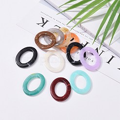 Oval Imitation Gemstone Acrylic Linking Rings&nbsp;OACR-R022-M