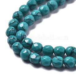 Synthetic Turquoise Beads Strands&nbsp;G-L620-A01-6mm