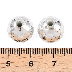 Faceted Round Plated Acrylic Beads&nbsp;PACR-L001-12mm-S