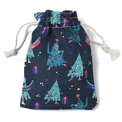 Christmas Theme Cloth Printed Storage Bags&nbsp;ABAG-F010-02A-05