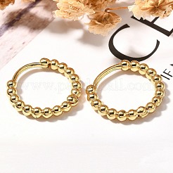 Rack Plating Round Brass Hoop Earrings for Women&nbsp;EJEW-C125-12G