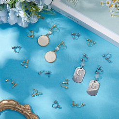 28Pcs 2 Colors 316 Stainless Steel Clip-on Earring Findings&nbsp;EJEW-BBC0001-84
