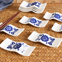 Porcelain Chopsticks Rest Dinner Spoon Stand Knife Fork Holder&nbsp;DJEW-WH0043-72