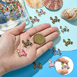 35Pcs 7 Styles Printed Alloy Pendants&nbsp;ENAM-CJ0005-97