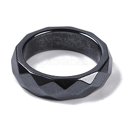 Magnetic Synthetic Hematite Finger Ring for Men Women&nbsp;RJEW-A047-01A
