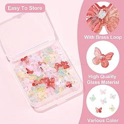 60Pcs 6 Colors Glass Charms&nbsp;GLAA-YW0005-81