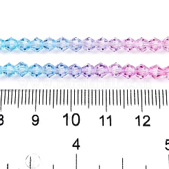 Gradient Color Baking Paint Glass Bead Strands&nbsp;LS-DGLA-A039-T6mm-A07