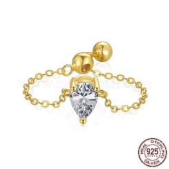 925 Sterling Silver Rolo Chain Rings&nbsp;RJEW-A019-11-03G