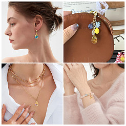 10Pcs 10 Colors Transparent Resin Pendants&nbsp;RESI-TA0004-84