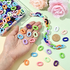 360Pcs 12 Colors Acrylic Linking Rings&nbsp;OACR-YW0002-69