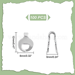 100Pcs 201 Stainless Steel Pendant Bails&nbsp;STAS-DC0012-47