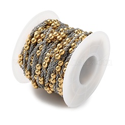 304 Stainless Steel Chains with Beads&nbsp;CHS-F020-11GP