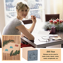 Wooden Stamps with Rubber&nbsp;DIY-WH0002-65H