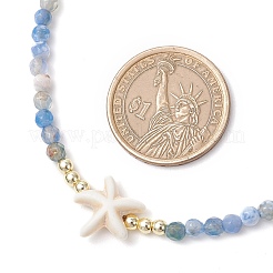 5Pcs 5 Colors Summer Beach Natural Amethyst & Green Aventurine & Dyed Agate Round Beaded Necklaces&nbsp;NJEW-JN05262