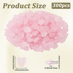 300Pcs 3 Bags Transparent Frosted Acrylic Beads&nbsp;FACR-PA0001-02A