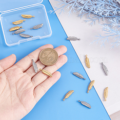 16Pcs 2 Colors 304 Stainless Steel Pendants&nbsp;STAS-UN0036-85