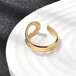 5Pcs 304 Stainless Steel Open Cuff Rings for Women&nbsp;RJEW-K313-04G