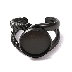 304 Stainless Steel Cuff Ring Components&nbsp;STAS-P454-01C-B