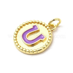Brass Enamel Pendants&nbsp;KK-I378-09G