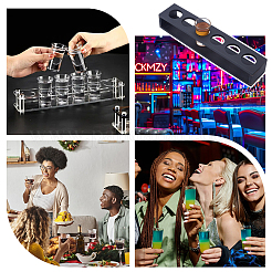 6 Round Holes Acrylic Shot Glasses Holders&nbsp;AJEW-WH0651-27