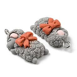 Opaque Resin Cartoon Pendants&nbsp;CRES-B015-03